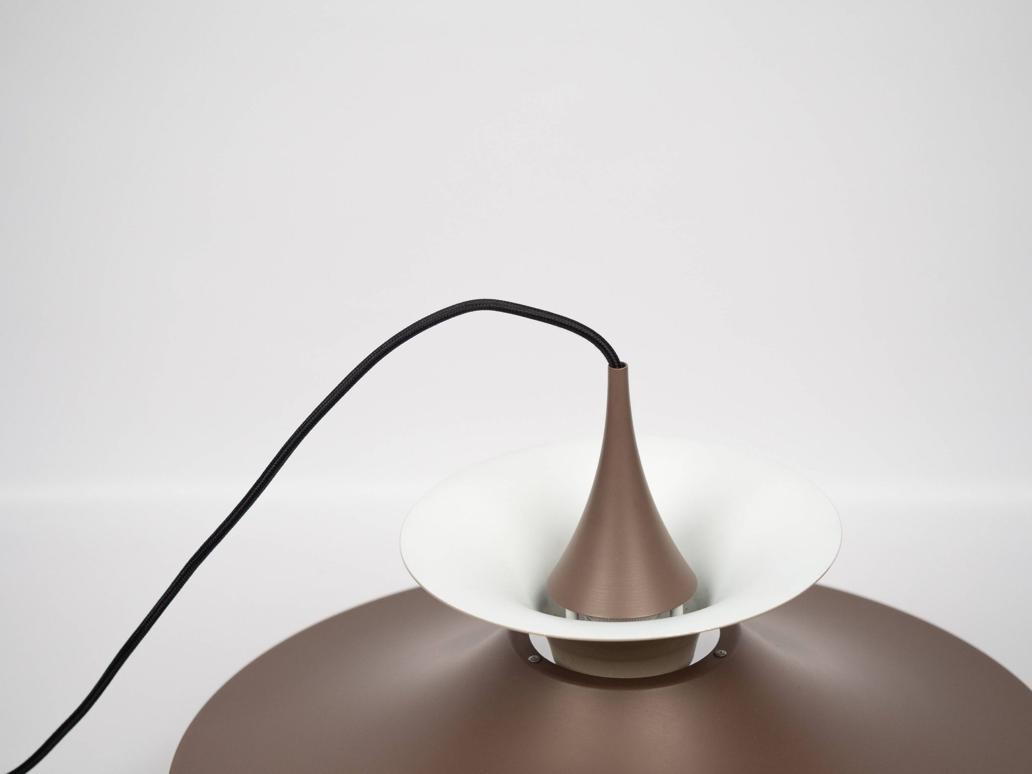 Danish vintage pendant lamp Radius by Erik Balslev, Fog og Morup, 1977