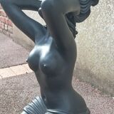 Side coffee table vintage beveled top