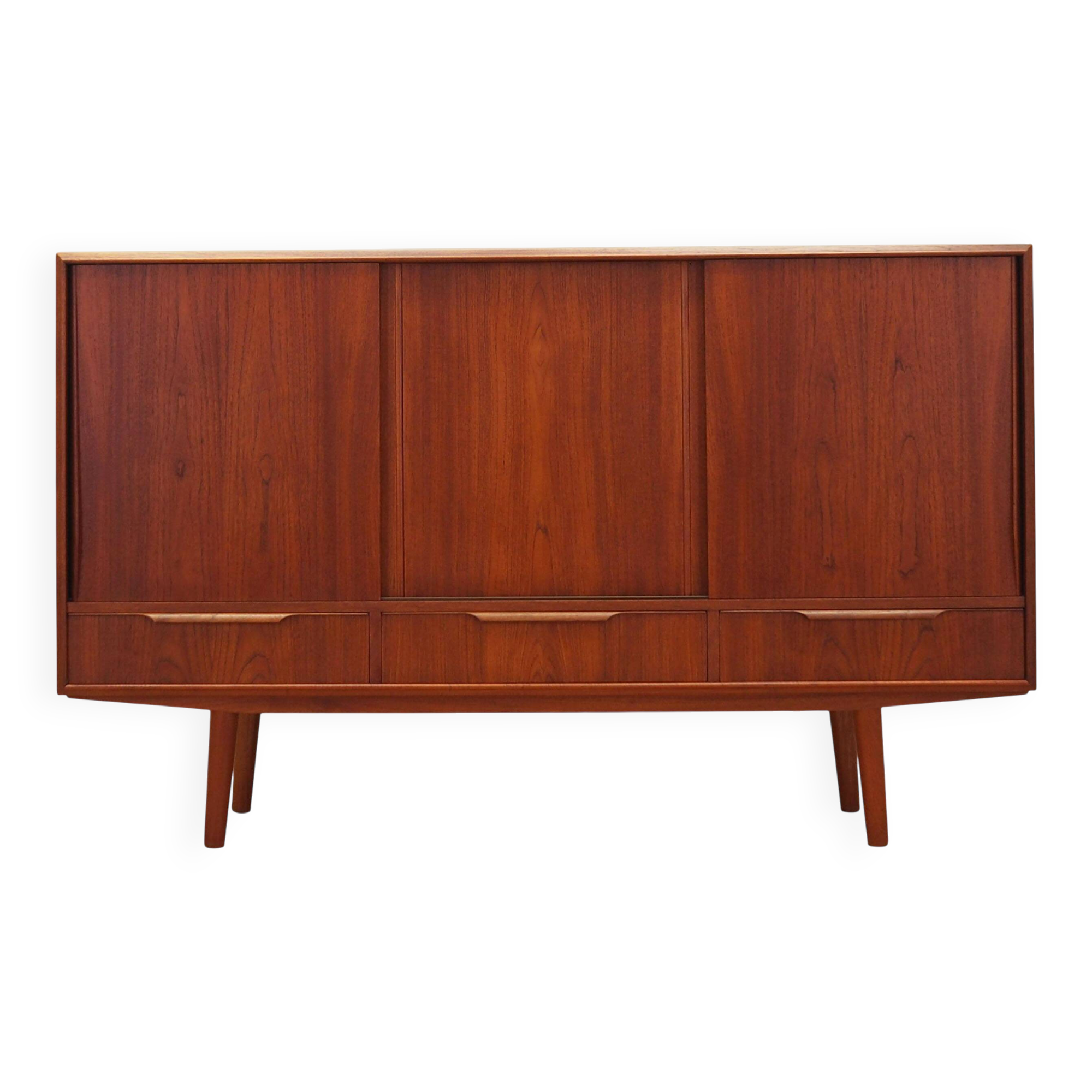 Enfilade en teck, design danois, années 1970, production : Danemark