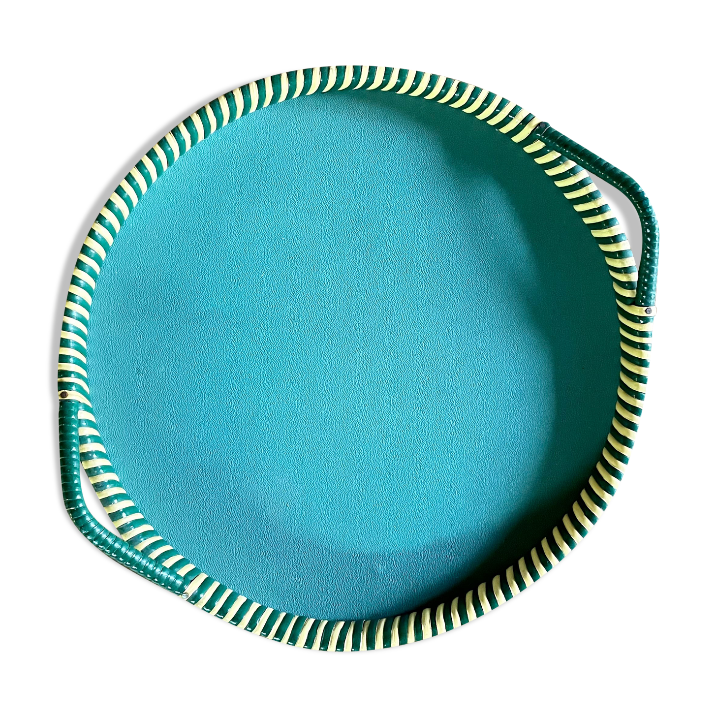 Wood and scoubidou tray