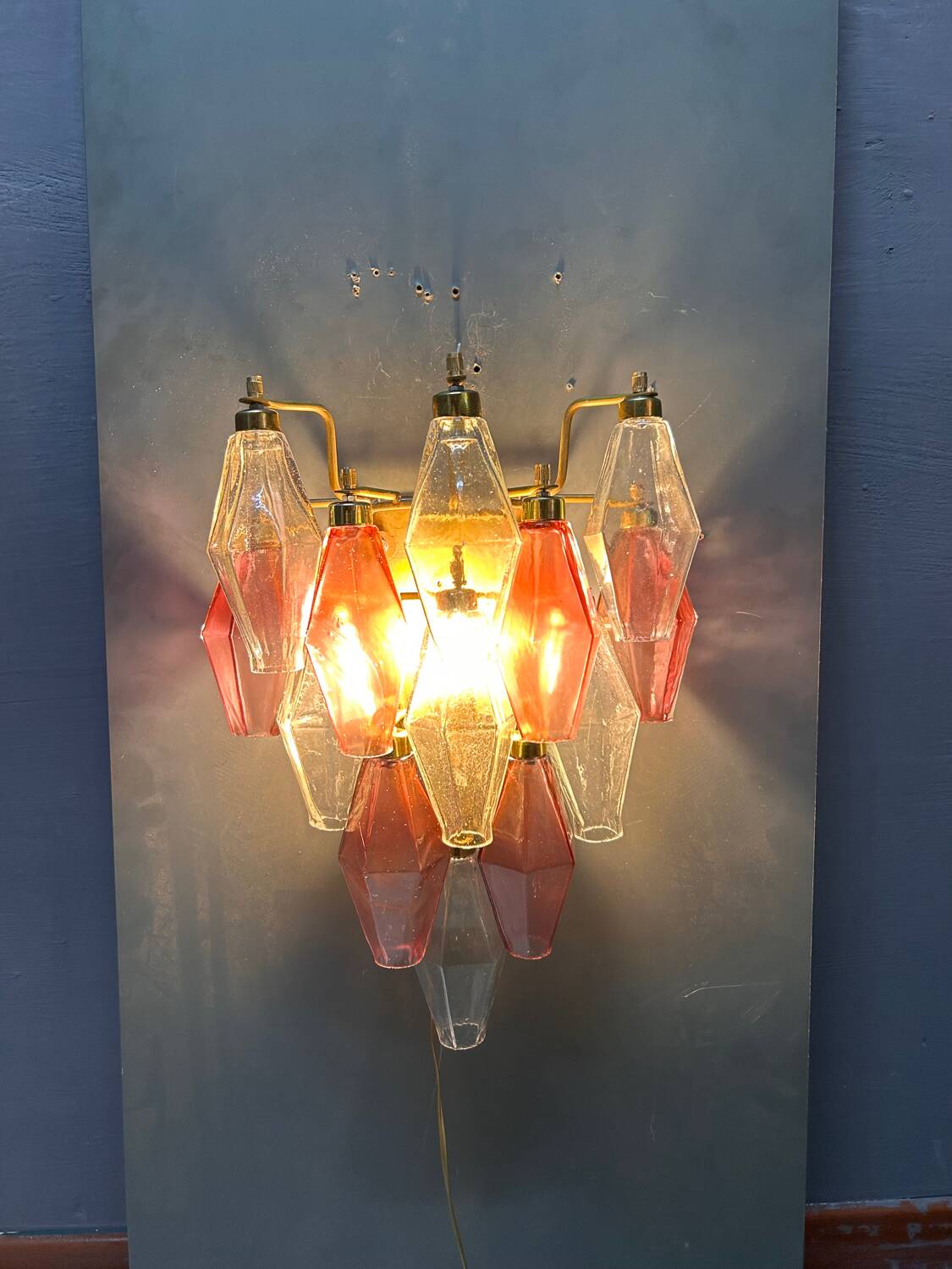 Murano Glass Poliedri Sconces, Italy, 1980s - Set of 2