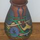 Two Belgium country vases low unique pieces signed