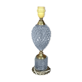 Pied de lampe en laiton et cristal