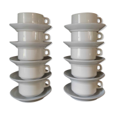 Set of 10 large bistro cups
