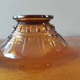 Large Amber Art Deco Glass Bowl