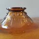 Large Amber Art Deco Glass Bowl