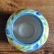 Hand-decorated round flower vase