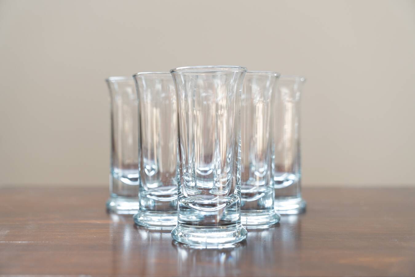 Large crystal liquor glasses, set of 6, 1970