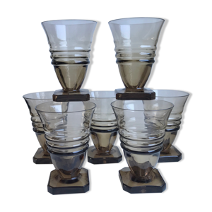 Lot de 7 verres en verre