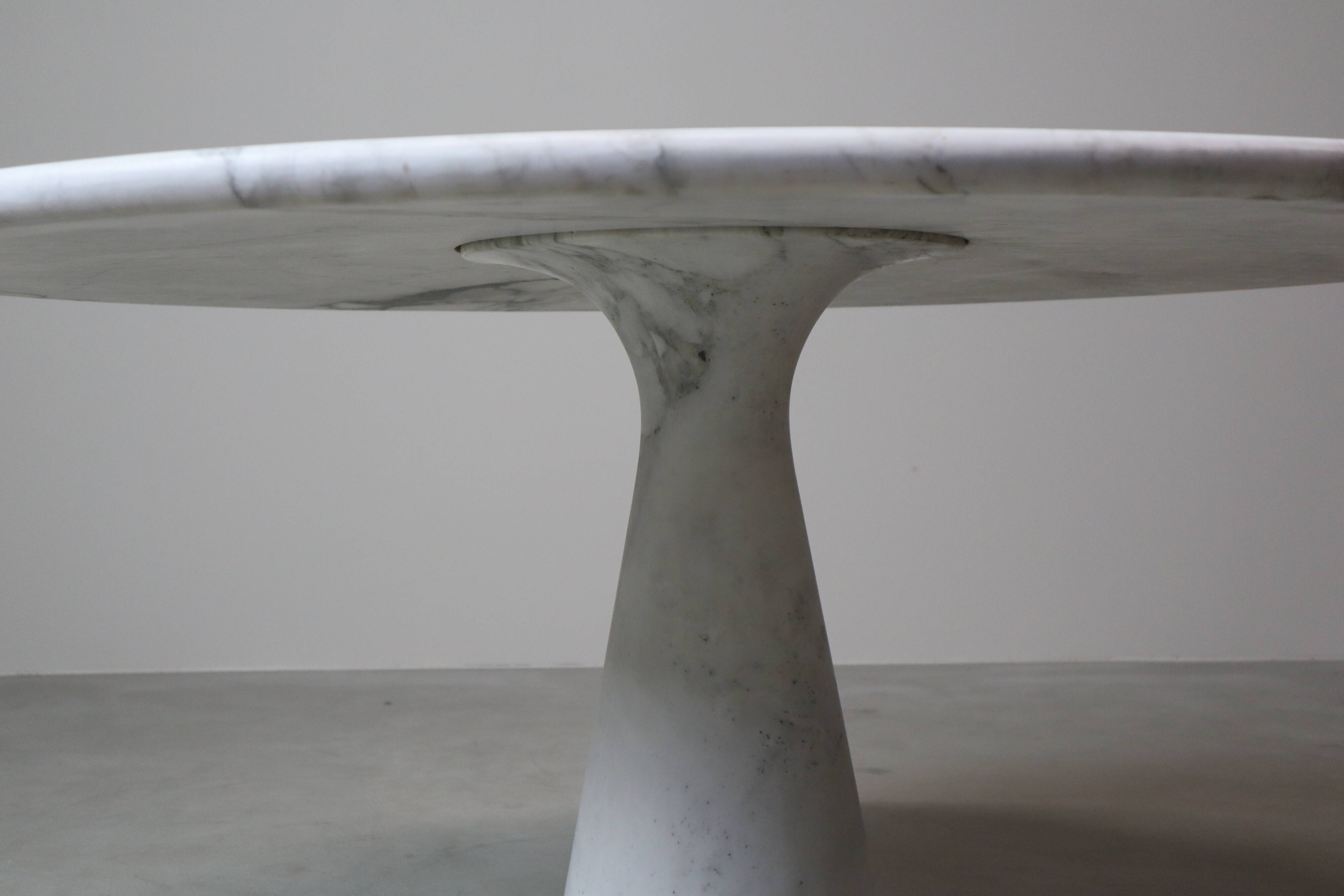 Angelo Mangiarotti ‘M1’ Dining Table in Solid Carrara Marble