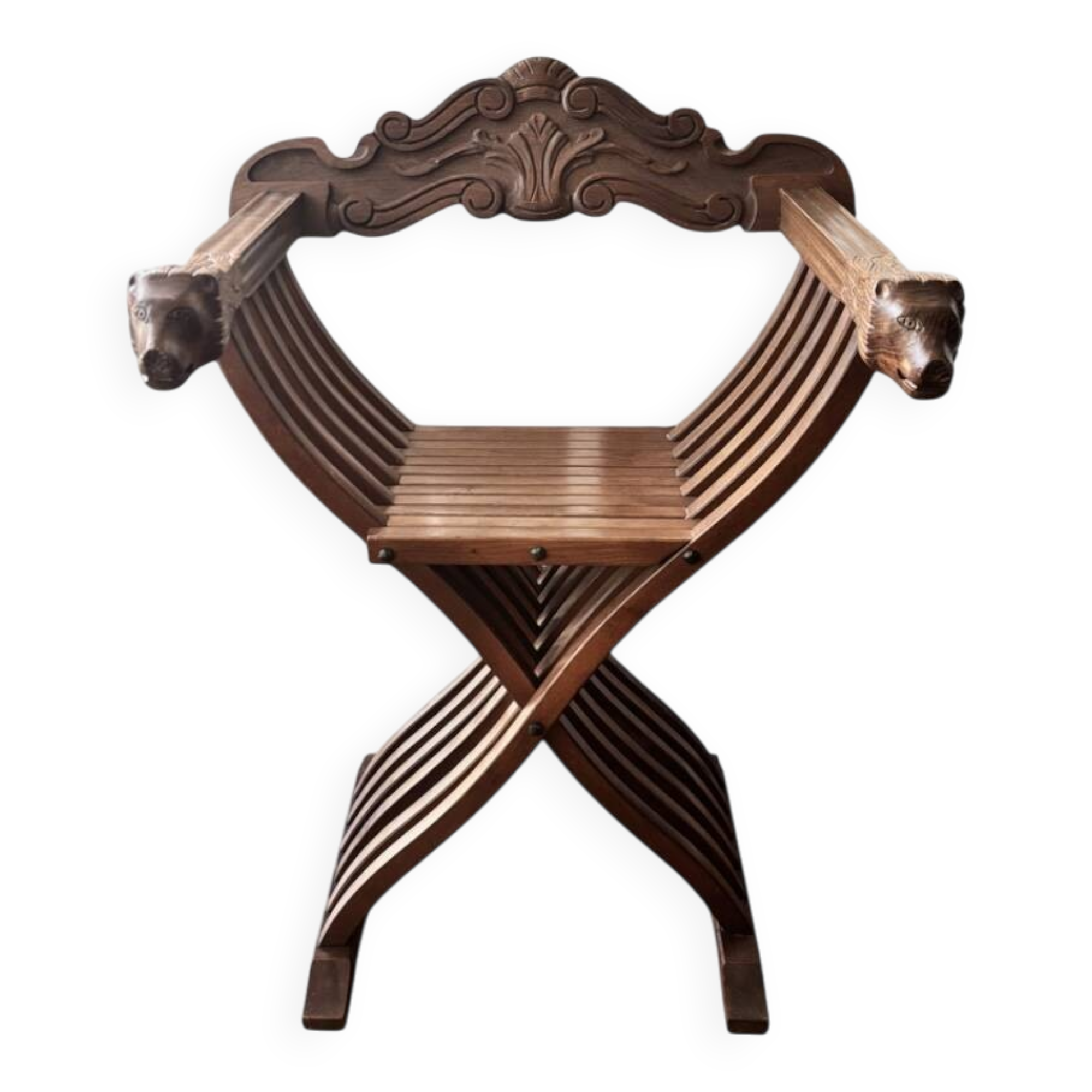 Italian wooden folding chair 1970