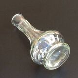 1970s Vase / Soliflore with body on shower stand Transparent glass