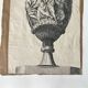 Gravure ancienne vase ornée d’après Polydoro da Caravaggio