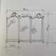 Vintage brass fireplace screen dimension: height -54cm- width -94cm-