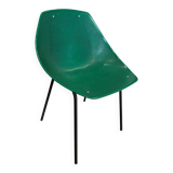 A shell chair by Pierre Guariche for Meurop, green, vintage 1960s