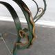 Neo-classical green laqué iron and gold mirror tray 1940