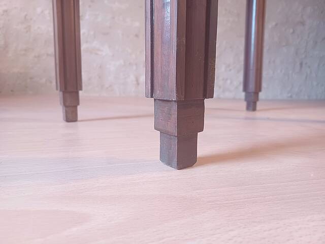 Table bureau ou table d’appoint art déco années 1930 vintage bois massif