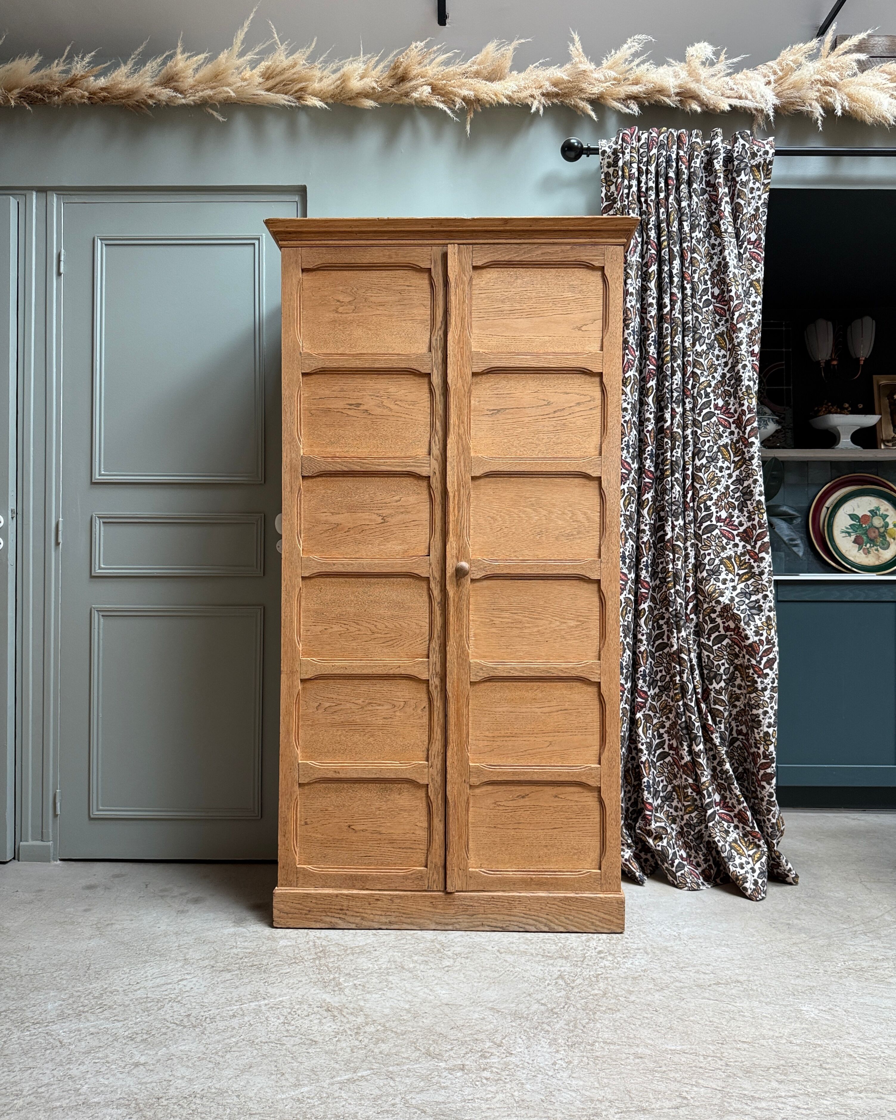 Oak notary cabinet