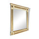 D'après Versace : miroir style Consulat en bois laqué et doré