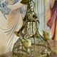 Golden metal birdcage – decorative work from the 20th century