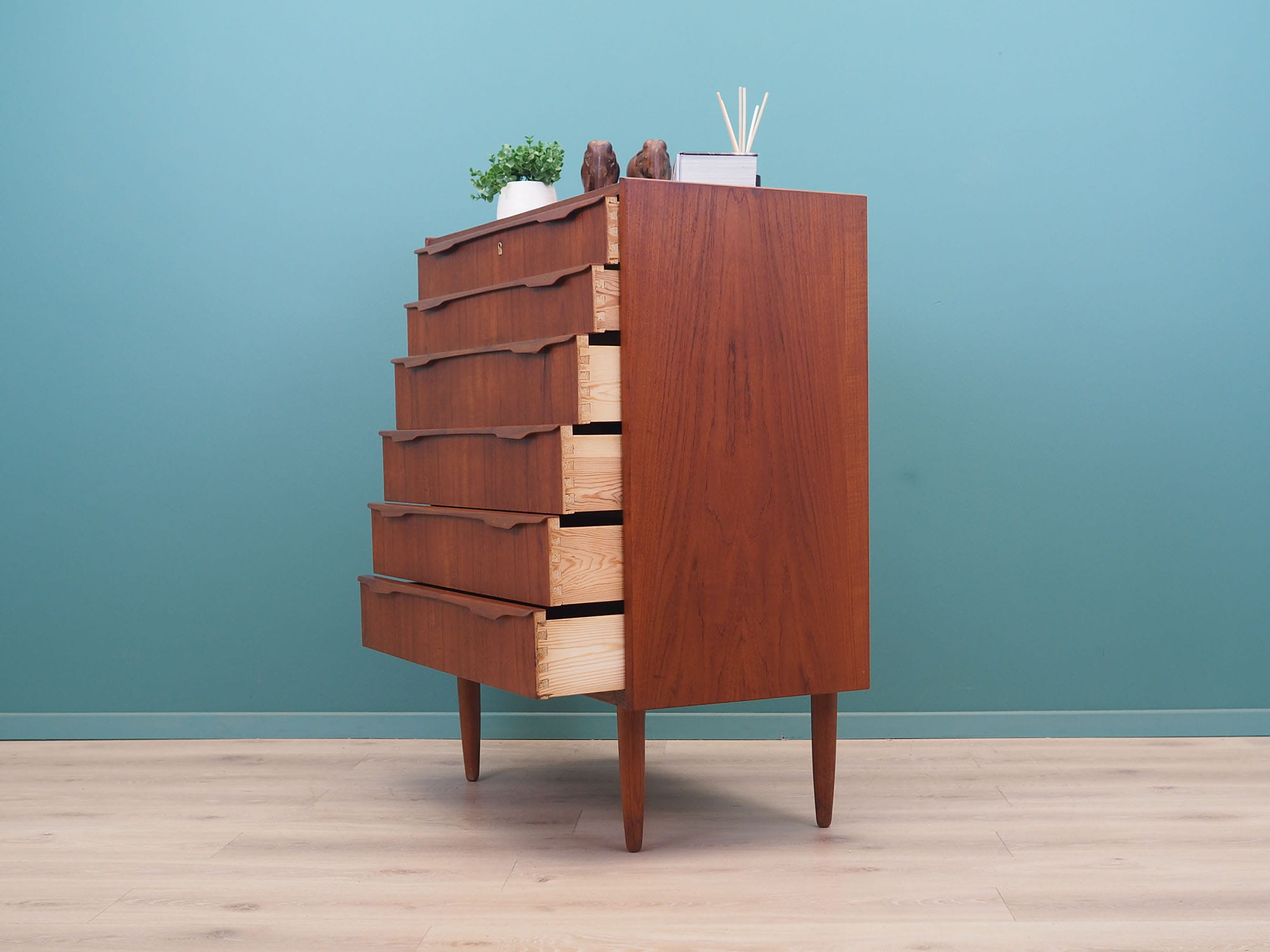 Teak chest of drawers danish design vintage