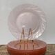 Dessert plate rosaline old pink glass 1960