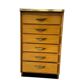 Mini commode vintage en bois avec plateau en formica