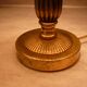 Empire style lamp in golden brass with pleated shade