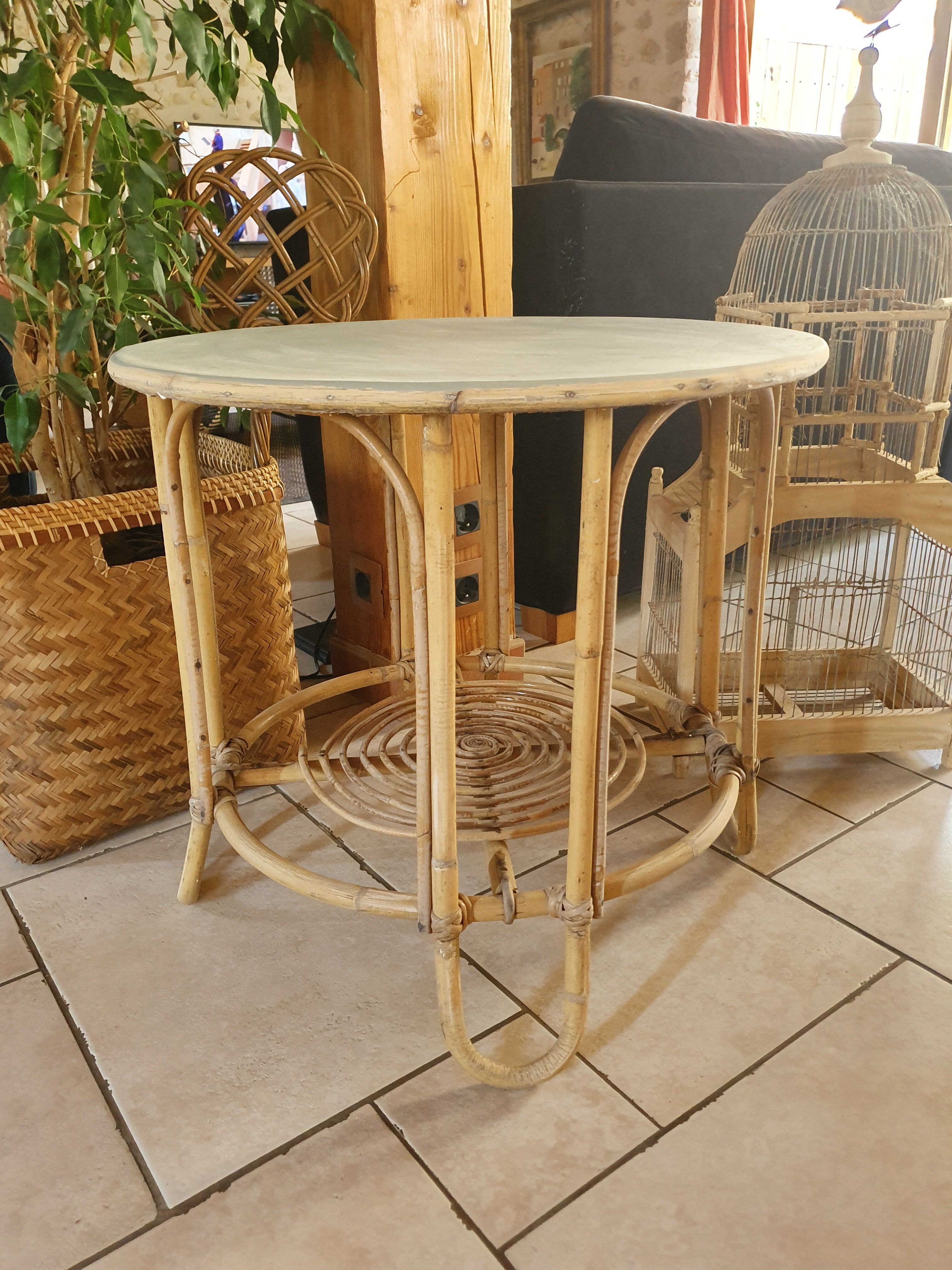 Rattan coffee table