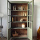 Art Deco library in earthy green