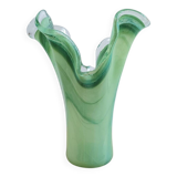 Vase en verre de Murano vert, Italie