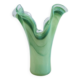 Vase en verre de Murano vert, Italie