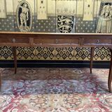 Louis XV style flat desk in blond mahogany