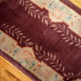 Antique Chinese carpet Art Deco handmade 67cm x 121cm 1920