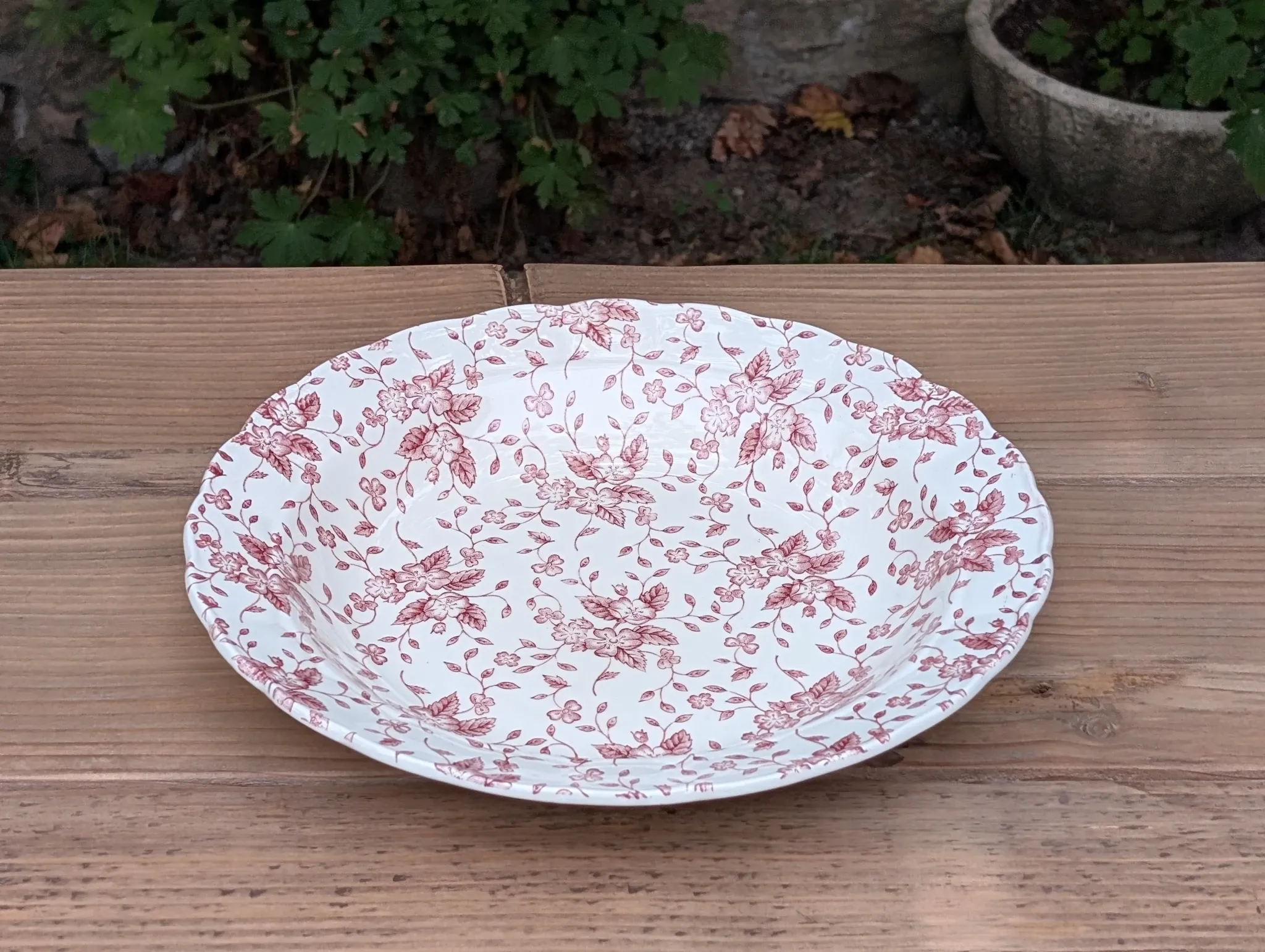 English plate and salad bowl duo