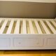 Lit bateau enfant 90x190 avec 3 tiroirs - Interior's - bois massif blanc
