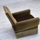 1970s, Danish armchair, green furniture velour, ash wood legs.