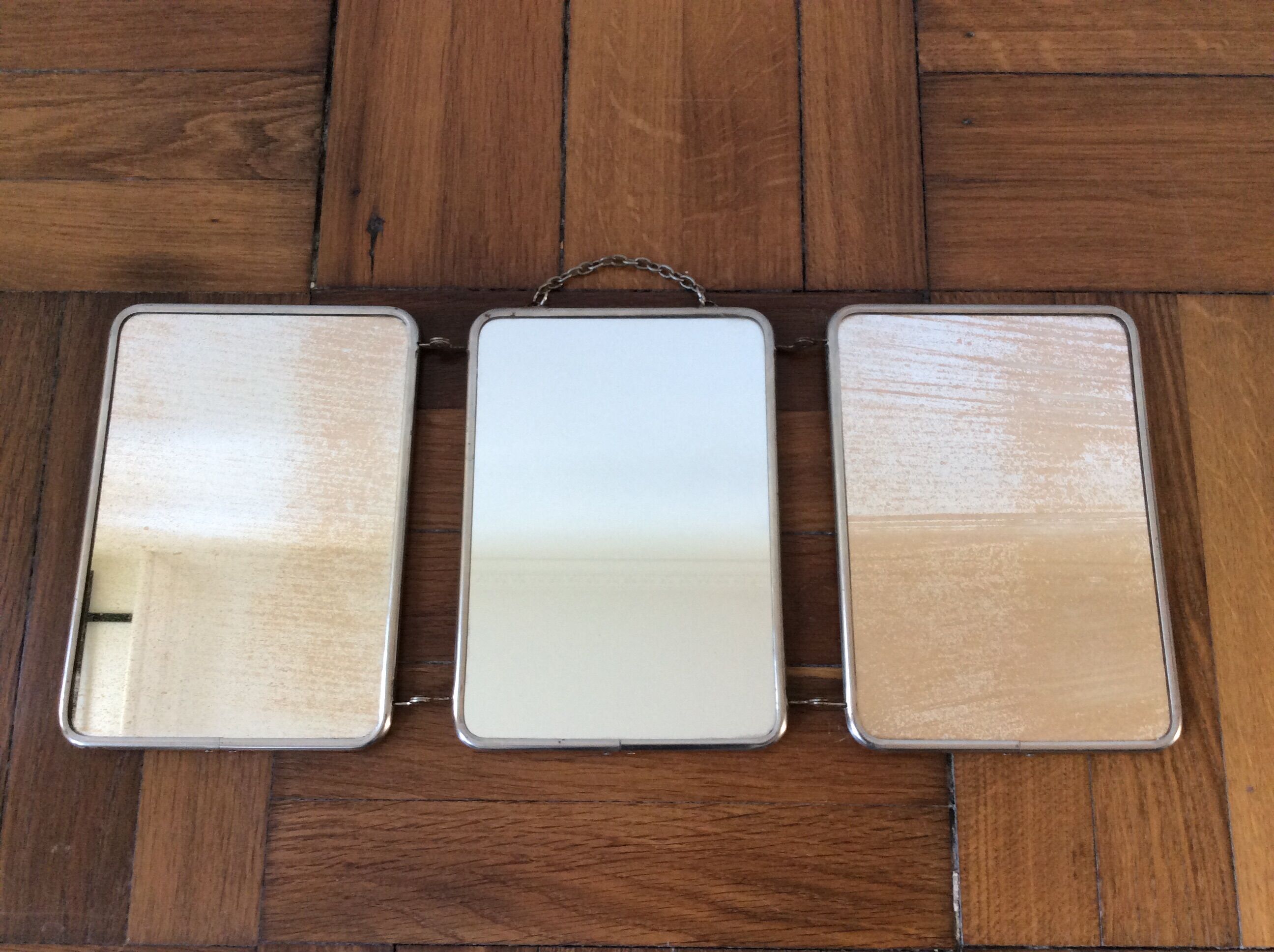 Barbier triptych mirror 21x50cm