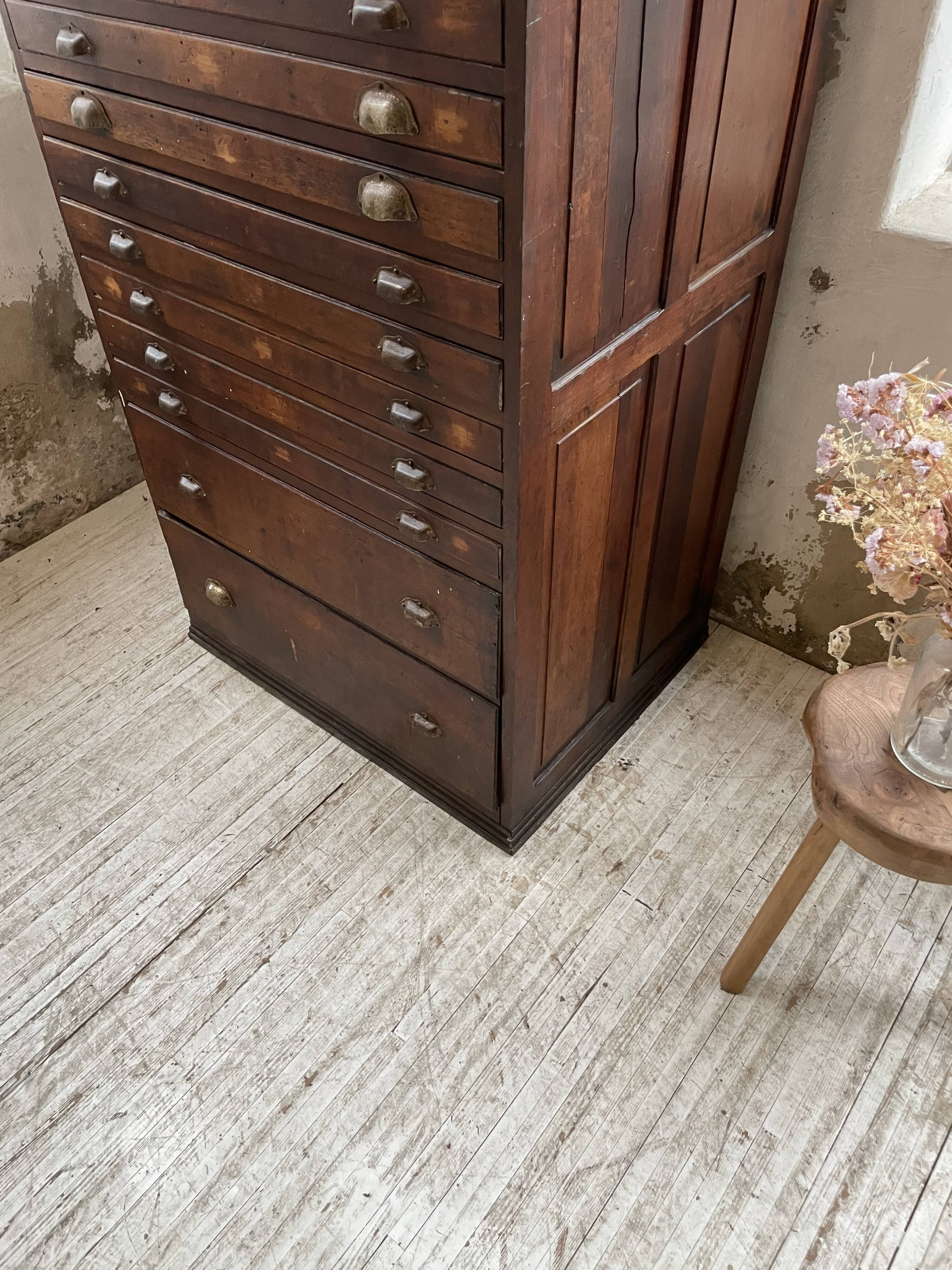 Workshop furniture printing with drawers XL oak