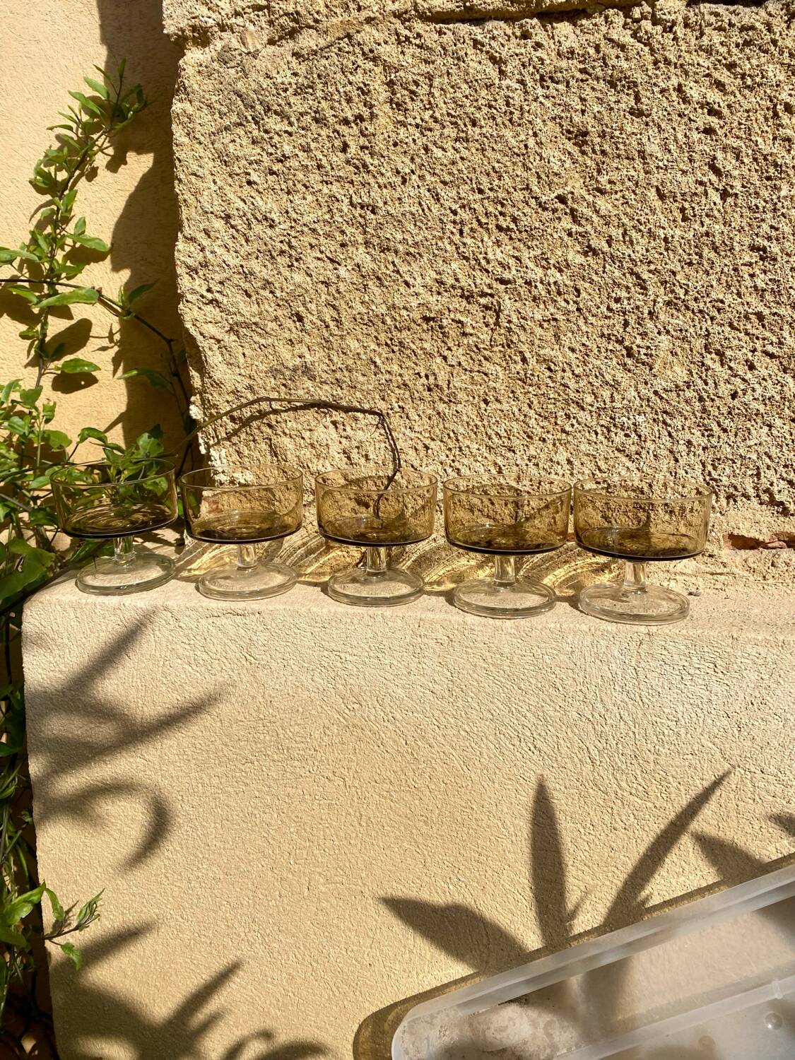 Luminarc smoked glass cups