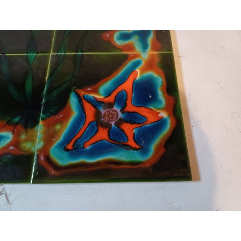 Vintage Vallauris ceramic tiles from "Le Vaucour"
