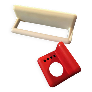 Bathroom accessory set, BILUMEN, G. Castiglioni, ABS, 1970s