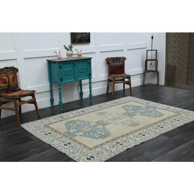 1970s Vintage Turkish Handmade Wool & Cotton Orange Area Rug 175x248