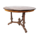 Round dining table of walnut with inlaid wood, 1890s