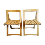 Chaises pliantes en bois