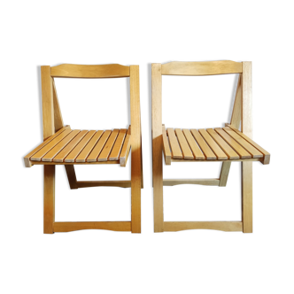 Chaises pliantes en bois