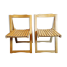 Chaises pliantes en bois