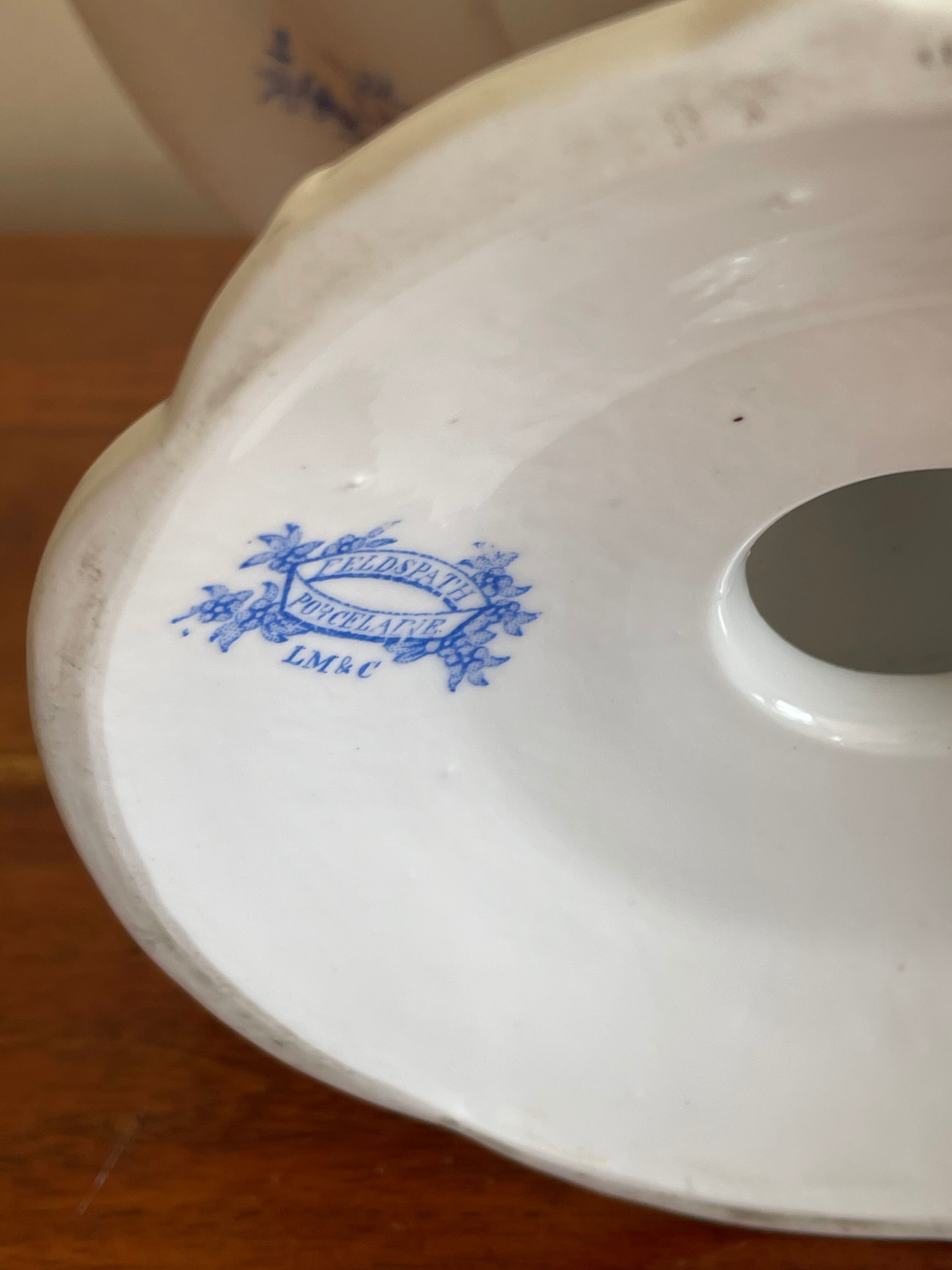 LM & C Feldspar stand cake display, fine nineteenth century compotier dish