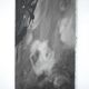 Large painting on canvas attributed to Nicole Cormier Vago, black and white canvas, wall decoration.