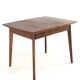 Table à manger rectangulaire extensible en teck - design néerlandais mid-century moderne
